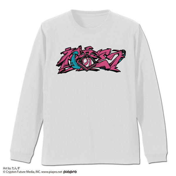 Hatsune Miku Ribbed Long Sleeve T-shirt – Tansu Ver., White, Size S