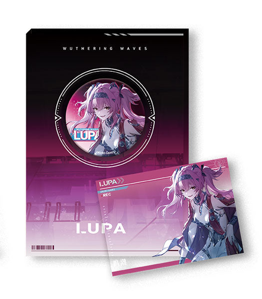 Wuthering Waves Lupa badge and acrylic card set packaging