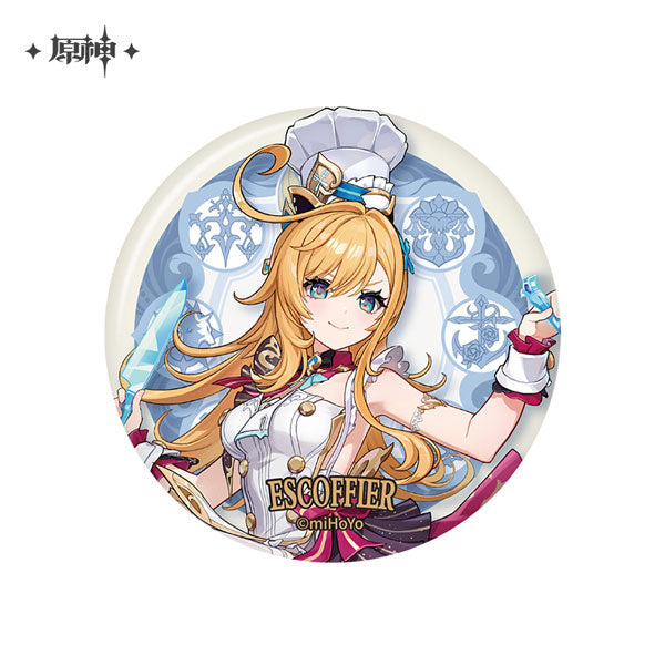 Genshin Impact Character Tin Badge Court of Fontaine Escoffier