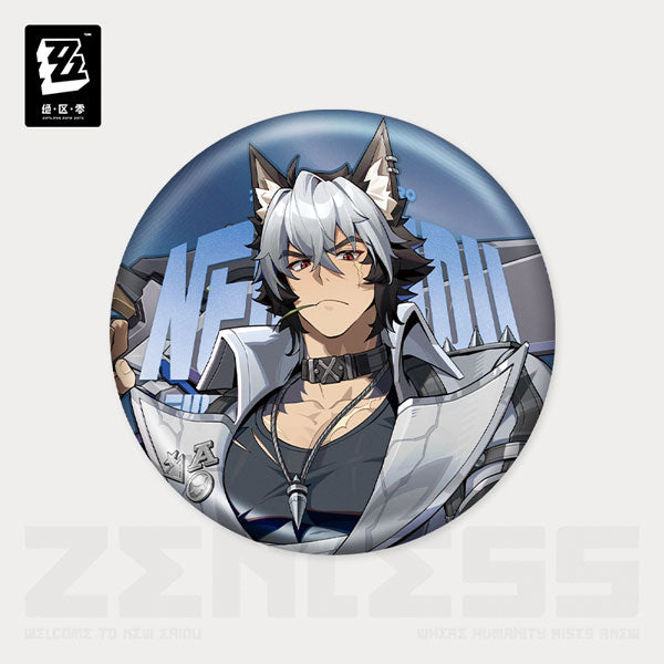 Zenless Zone Zero Standing Design Series Tin Badge - Manato Komano (White Heart Silhouette)