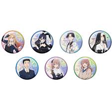 My Dress-Up Darling Shine Can Badge Holographic Background